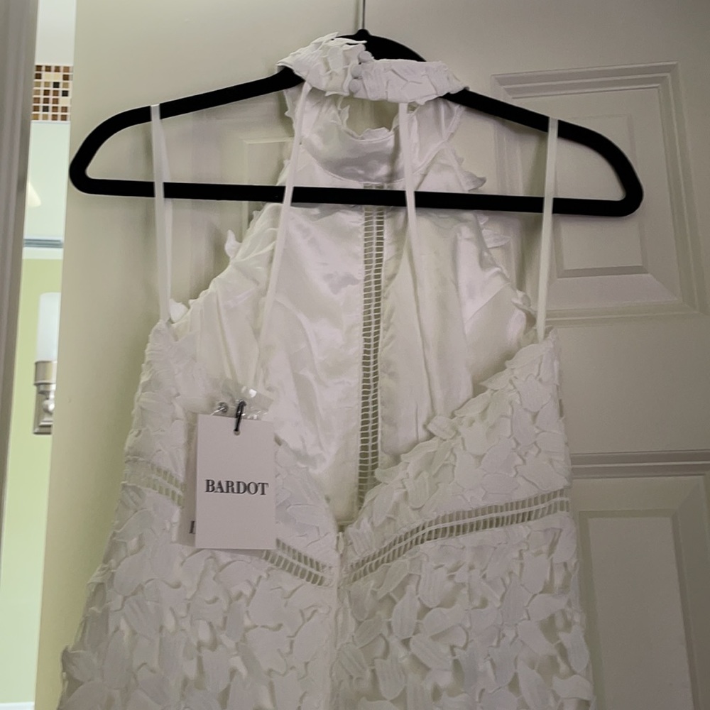 White Lace Bardot Dress US 6/ AUS 10 - Picture 2 of 4